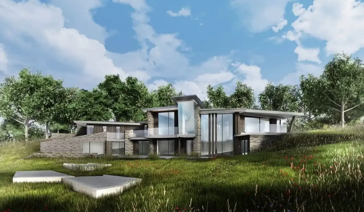 contemporary new build with passivhaus structural glazing