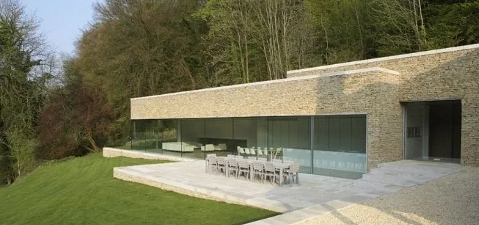 Invisio structural glass walls in a paragraph 80 house extension