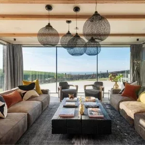 slim framed sliding doors in Cornwall new build