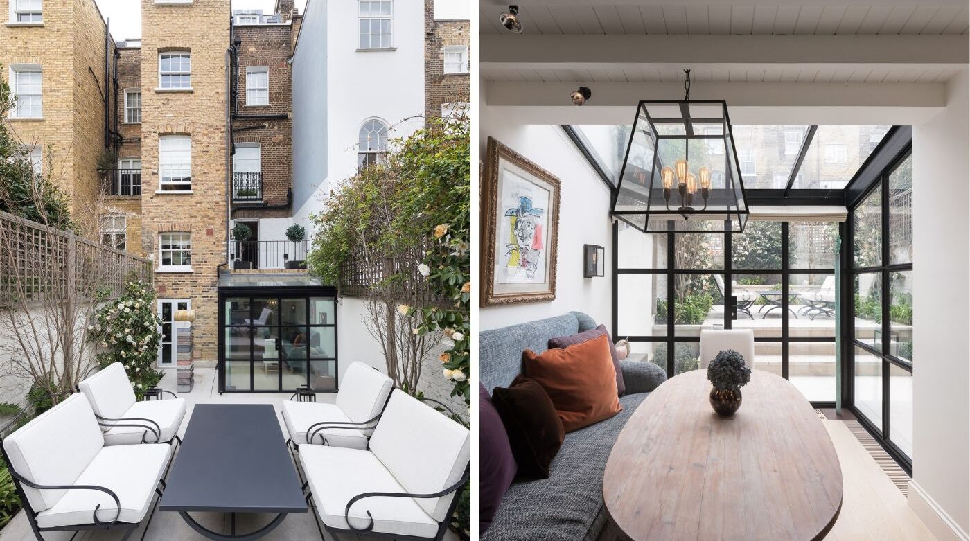 a steel and glass extension in chelsea