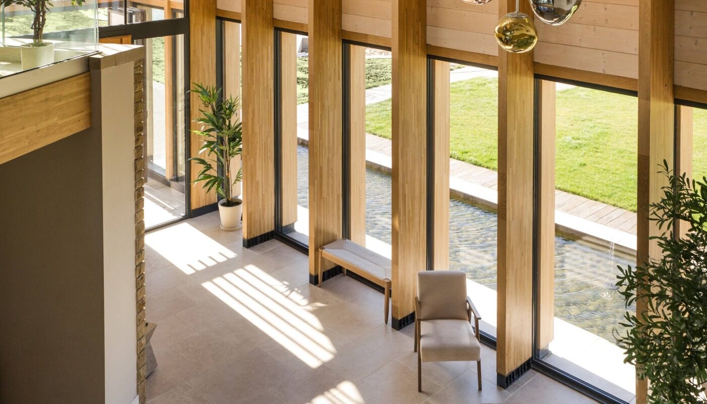 Structural Glazing in Yorkshire | Slim Aluminium Windows within Oak Mullions | Making Place House