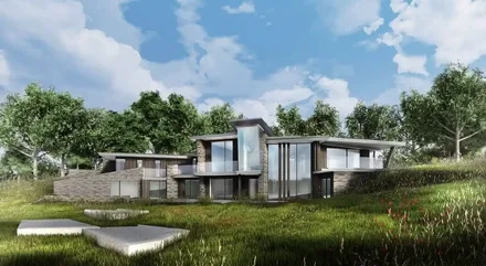 contemporary new build with passivhaus structural glazing