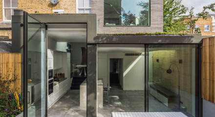 large elevations of architectural glazing