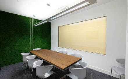 IQ Glass Switchable Privacy Glass in Showroom
