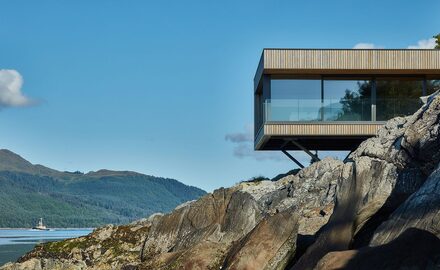 Structural glazing and slim sliding doors in North Wales - Rock Cove Farmhouse - IQ Glass