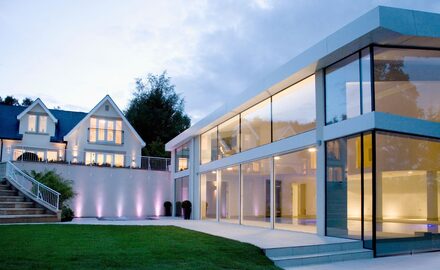 Architectural glass Cheshire - Cheshire Pool House - IQ Glass