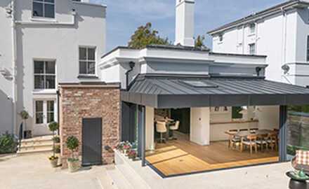 Open corner sliding doors in Cheltenham - IQ Glass - College Lawn