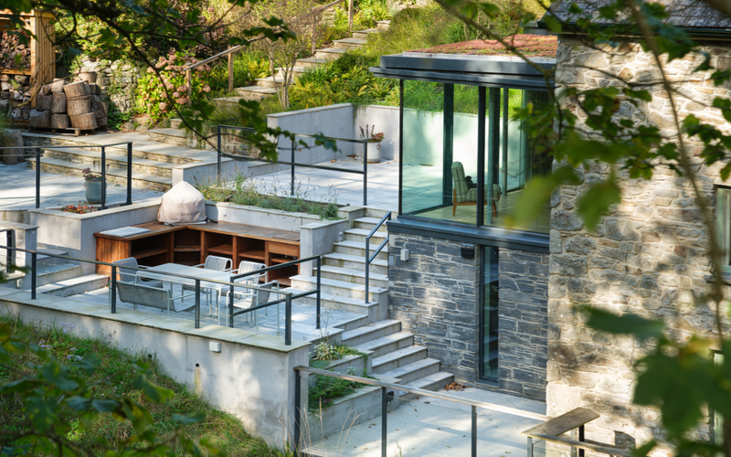 Glass Extension in West Wales - Penbryn Mill - IQ Glass