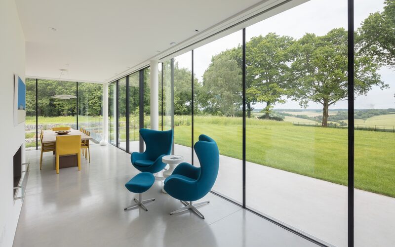 fully glazed living space