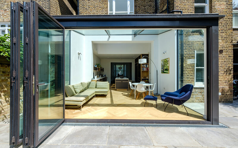 Glass extension to London terraced home - IQ Glass - South Hill Park
