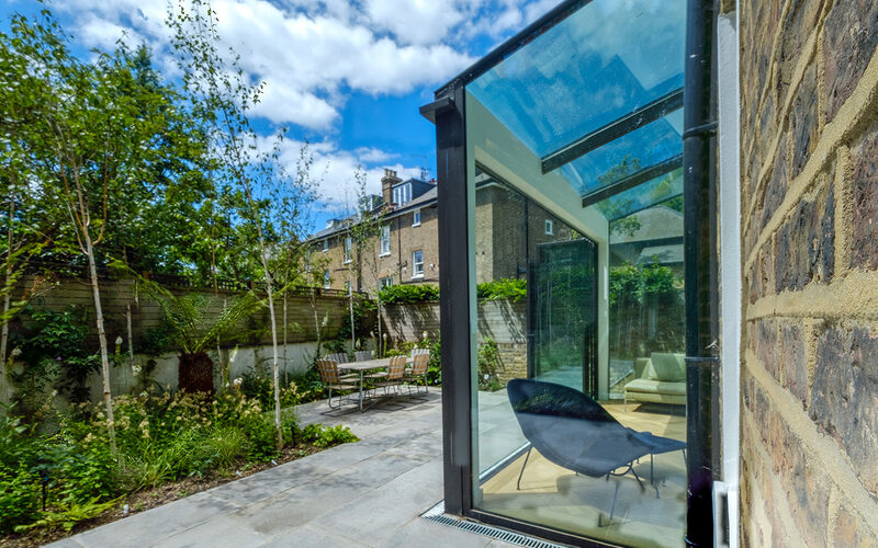 Glass extension to London terraced home - IQ Glass - South Hill Park