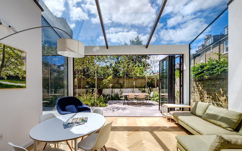 Glass extension to London terraced home - IQ Glass - South Hill Park