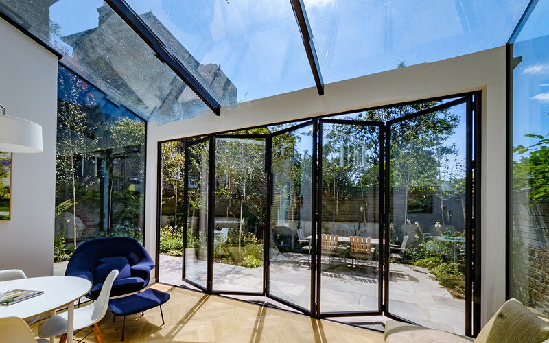 Glass extension to London terraced home - IQ Glass - South Hill Park