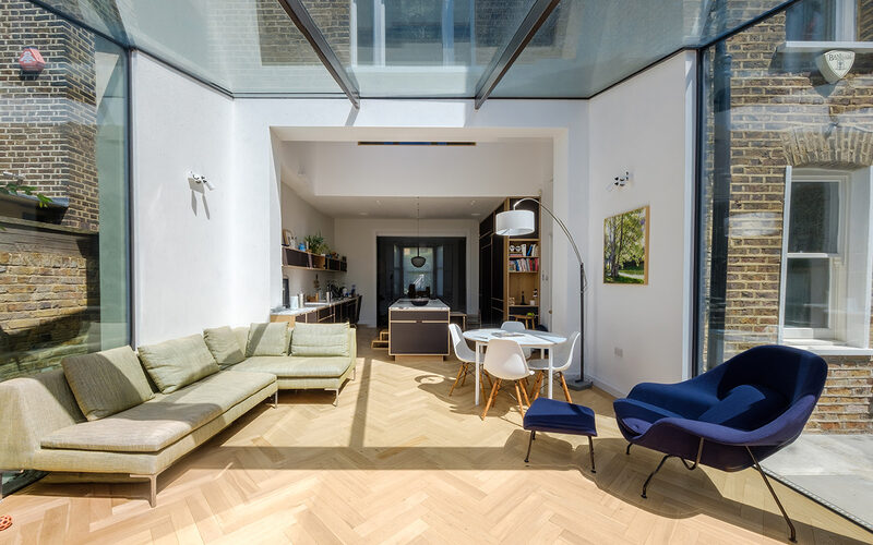 Glass extension to London terraced home - IQ Glass - South Hill Park