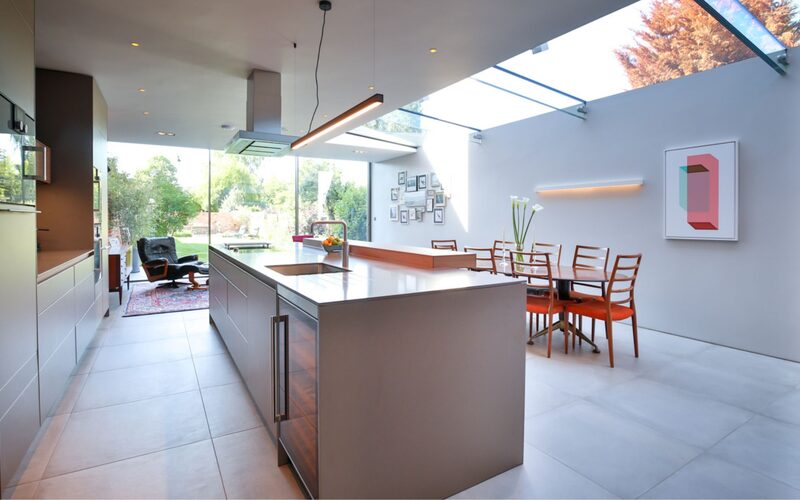 a glass side return roof kitchen extension
