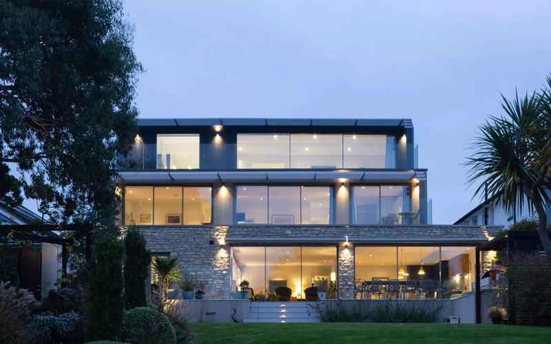Structural Glazing & Slim Sliding Doors in Sandbanks