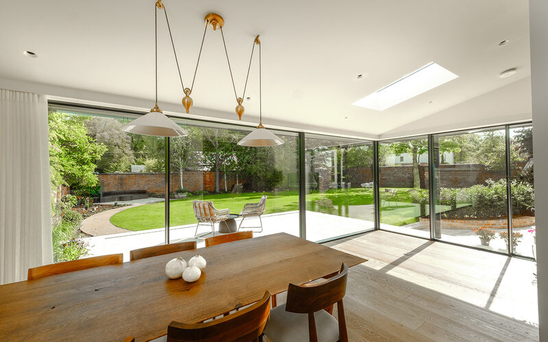 Open corner sliding doors in Cheltenham - IQ Glass - College Lawn