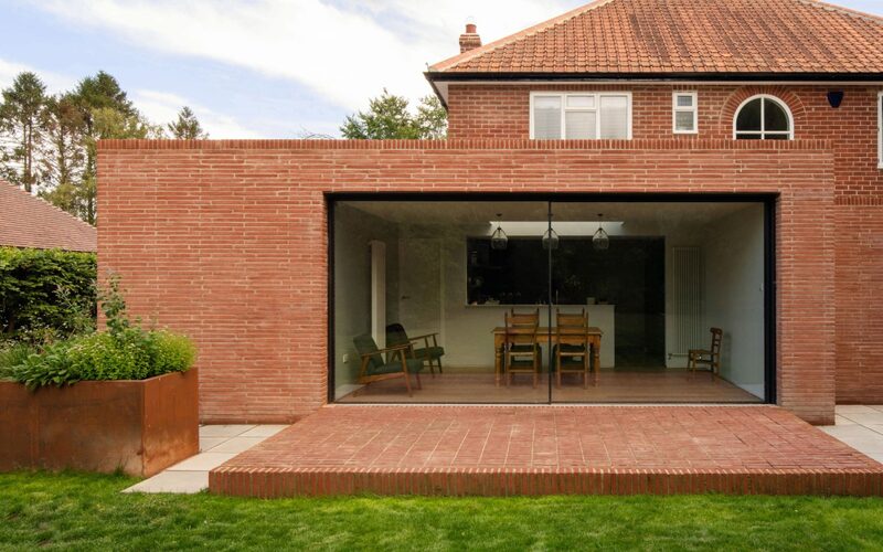 Garden View of Slim Sliding Glass Doors in Newcastle | Darras Hall
