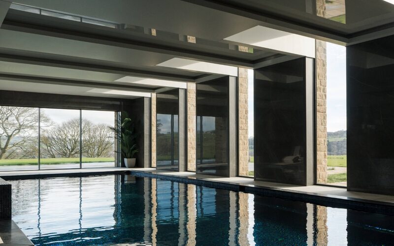 Structural Glazing in Yorkshire | Swimming Pool Eaves Windows at Making Place House