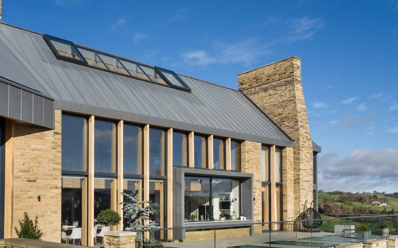 Structural Glazing in Yorkshire | Rooflights and Slim Aluminium Windows at Making Place House