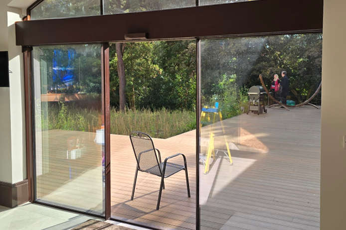 Chocolate Brown Slim Sliding Doors